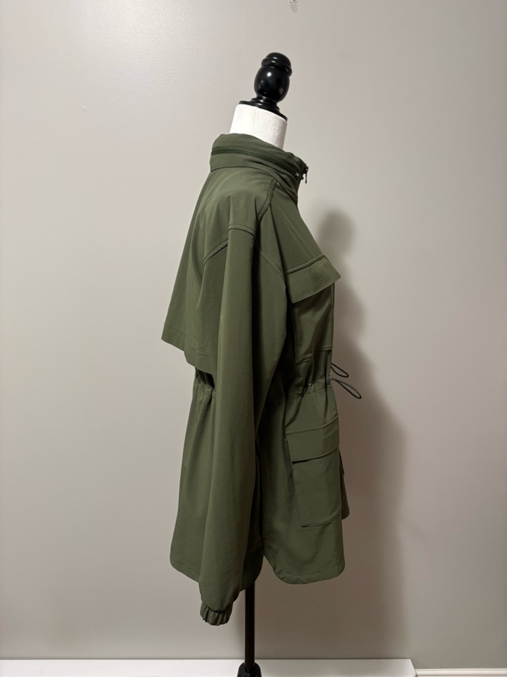 Zella Getaway Hooded Utility Jacket In Green Tactica - Picture 8 of 14
